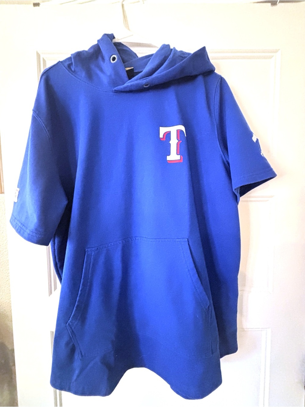 Texas Rangers Short Sleeve Hoodie - Baseballism - Size L